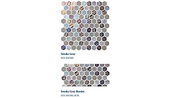 National Pool Tile Starburst Mosaic Glass Tile | Smoke Gray | STA-SMOKE