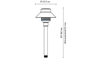 FX Luminaire TM LED Path Light | Zone Dimming 3LED | Black | 12" Riser | TMZD3LED12RAFB KIT