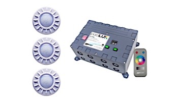 S.R.Smith PoolLUX Premier Lighting Control System with Remote | Includes 3 Mod-Lite Light Kit | 3ML-PLX-PRM