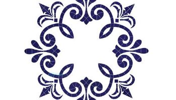 Artistry in Mosaics Empress Medallion | Blue | 48" x 48" | MEMBLUL