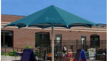 Anchor Industries FUNbrella Shark Permanent Umbrella Shade Structure | 20' Round | SHARK20