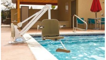 Aqua Creek Ranger 2 Pool Lift | No Anchor | White with Tan Seat | F-RNGR2-T