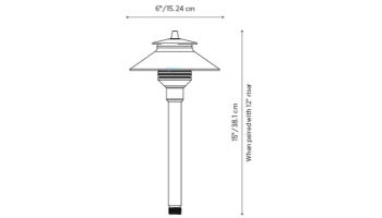 FX Luminaire PL LED Pathlight | Bronze Metallic Finish | 18" Aluminum Riser | PL-3LED-18R-BZ KIT