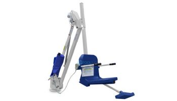 Aqua Creek Mighty 400 Pool Lift | No Anchor | White Powder Coat with Blue Seat | F-MTY400