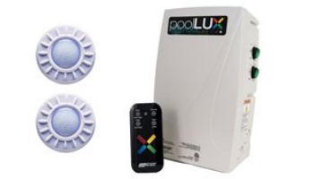 S.R.Smith PoolLUX Plus2 Multi-Zone Wireless Lighting Control System with Remote | 120 Watt 120V Transformer | Includes 2 Mod-Lite Light Kit | 2ML-PLX-PL2