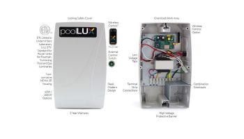S.R.Smith PoolLUX Plus Lighting Control System | 100 Watt 120V Transformer | Includes 3 Mod-Lite Pool Lights | 3ML-PLX-PL100