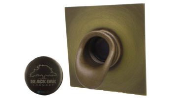 Black Oak Foundry Short Scupper with Square Backplate | Brushed Nickel Finish | S65-BN Square
