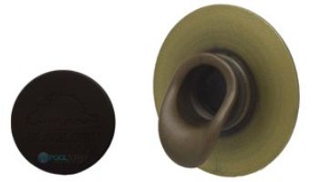 Black Oak Foundry Short Scupper with Round Backplate | Antique Brass / Bronze Finish | S65-AB | S69-AB Round