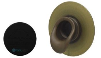 Black Oak Foundry Short Scupper with Round Backplate | Antique Brass / Bronze Finish | S65-AB | S69-AB Round
