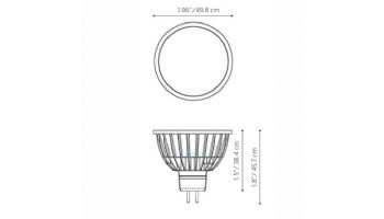 FXLuminaire ZD MR-16 LED Replacement Lamp | Zone Dimming  | 35W Warm Color 2700K | 35 Deg Flood | MR-16-ZD-50-W-FL