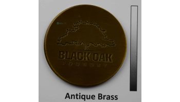 Black Oak Foundry Short Scupper with Round Backplate | Antique Brass / Bronze Finish | S65-AB