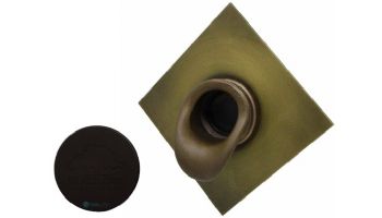 Black Oak Foundry Short Scupper with Diamond Backplate | Oil Rubbed Bronze Finish | S65-ORB