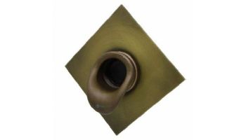 Black Oak Foundry Short Scupper with Diamond Backplate | Oil Rubbed Bronze Finish | S65-ORB | S69-ORB Diamond