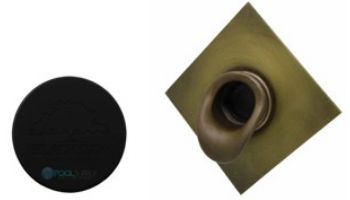 Black Oak Foundry Short Scupper with Diamond Backplate | Oil Rubbed Bronze Finish | S65-ORB