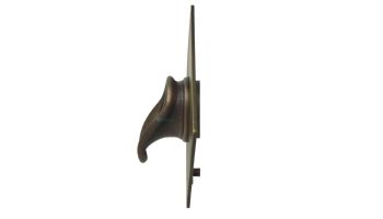 Black Oak Foundry Short Scupper with Diamond Backplate | Antique Brass / Bronze Finish | S65-AB