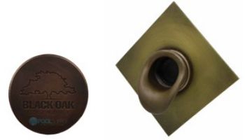 Black Oak Foundry Short Scupper with Diamond Backplate | Oil Rubbed Bronze Finish | S65-ORB