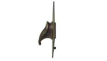 Black Oak Foundry Short Scupper with Diamond Backplate | Brushed Nickel Finish | S65-BN Diamond | S69-BN Diamond