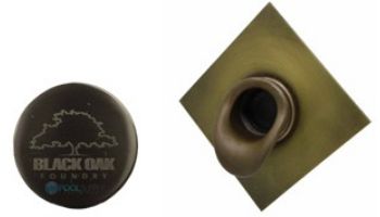 Black Oak Foundry Short Scupper with Diamond Backplate | Brushed Nickel Finish | S65-BN Diamond