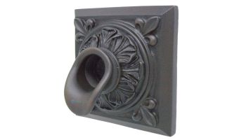 Black Oak Foundry Square Short Oak Leaf Scupper | Oil Rubbed Bronze Finish | S61-ORB Square