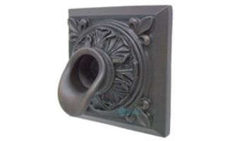 Black Oak Foundry Square Short Oak Leaf Scupper | Oil Rubbed Bronze Finish | S61-ORB Square