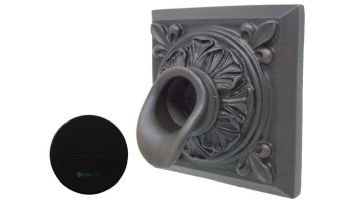 Black Oak Foundry Square Short Oak Leaf Scupper | Almost Black Finish | S61-BLK