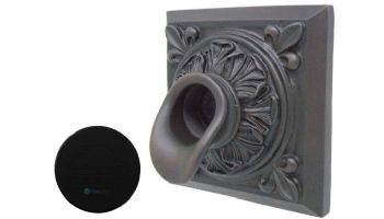 Black Oak Foundry Square Short Oak Leaf Scupper | Almost Black Finish | S61-BLK Square