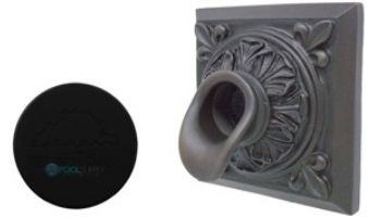 Black Oak Foundry Square Short Oak Leaf Scupper | Antique Pewter Finish | S61-AP