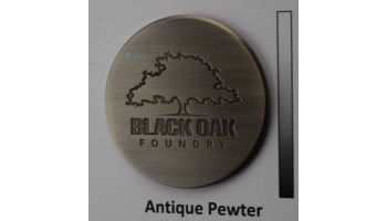 Black Oak Foundry Square Short Oak Leaf Scupper | Antique Pewter Finish | S61-AP Square