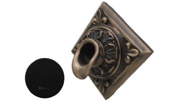 Black Oak Foundry Diamond Short Oak Leaf Scupper | Almost Black Finish | S61-BLK Diamond