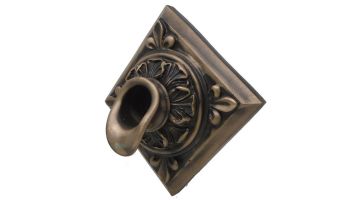 Black Oak Foundry Diamond Short Oak Leaf Scupper | Antique Brass / Bronze Finish | S61-AB