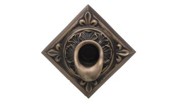 Black Oak Foundry Diamond Short Oak Leaf Scupper | Antique Brass / Bronze Finish | S61-AB