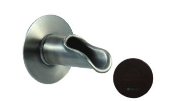 Black Oak Foundry Roman Scupper with Round Backplate | Oil Rubbed Bronze Finish | S55-ORB