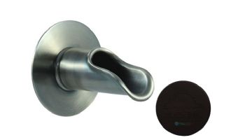 Black Oak Foundry Roman Scupper with Round Backplate | Oil Rubbed Bronze Finish | S55-ORB | S58-ORB Round