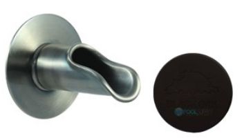 Black Oak Foundry Roman Scupper with Round Backplate | Almost Black Finish | S55-BLK
