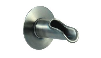 Black Oak Foundry Roman Scupper with Round Backplate | Brushed Nickel Finish | S55-BN Round