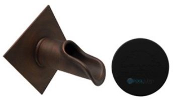 Black Oak Foundry Roman Scupper with Diamond Backplate | Distressed Copper Finish | S55-DC | S58-DC Diamond