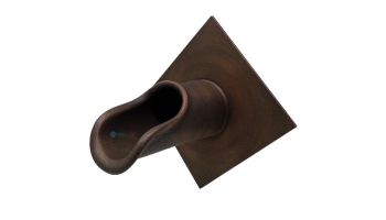 Black Oak Foundry Roman Scupper with Diamond Backplate | Distressed Copper Finish | S55-DC | S58-DC Diamond