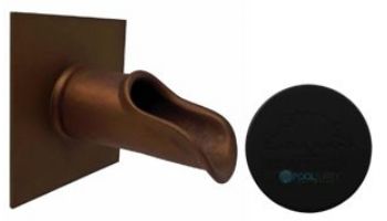 Black Oak Foundry Roman Scupper with Square Backplate | Oil Rubbed Bronze Finish | S55-ORB
