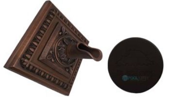 Black Oak Foundry Diamond Apollo Backplate with Oak Leaf Scupper | Almost Black Finish | S53-BLK