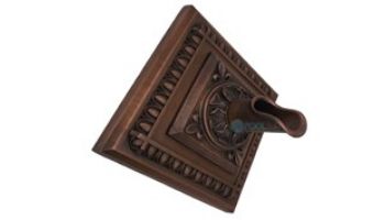 Black Oak Foundry Diamond Apollo Backplate with Oak Leaf Scupper | Oil Rubbed Bronze Finish | S53-ORB