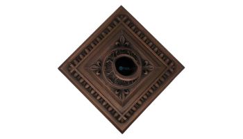 Black Oak Foundry Diamond Apollo Backplate with Oak Leaf Scupper | Antique Brass / Bronze Finish | S53-AB
