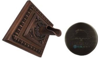 Black Oak Foundry Diamond Apollo Backplate with Oak Leaf Scupper | Almost Black Finish | S53-BLK