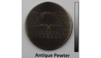 Black Oak Foundry Diamond Apollo Backplate with Oak Leaf Scupper | Antique Pewter Finish | S53-AP