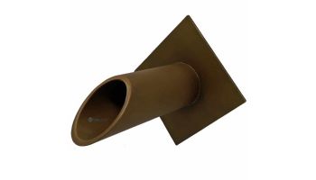 Black Oak Foundry 1.5" Deco Wall Scupper with Diamond Backplate | Almost Black Finish | S911-BLK