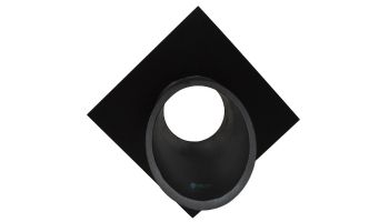 Black Oak Foundry 2.5" Deco Wall Scupper with Diamond Backplate | Almost Black Finish | S913-BLK