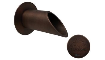 Black Oak Foundry 2" Deco Wall Scupper with Round Backplate | Distressed Copper Finish | S902-DC