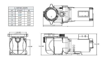 Sta-Rite SuperMax 1.5HP High Performance Energy Efficient Pool Pump | 208-230V | PHK2E6F-103L