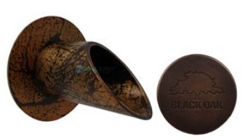 Black Oak Foundry 2.5" Deco Wall Scupper with Round Backplate | Oil Rubbed Bronze Finish | S903-ORB