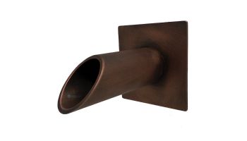 Black Oak Foundry 1.5" Deco Wall Scupper with Square Backplate | Almost Black Finish | S921-BLK