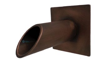 Black Oak Foundry 1.5" Deco Wall Scupper with Square Backplate | Distressed Copper Finish | S921-DC